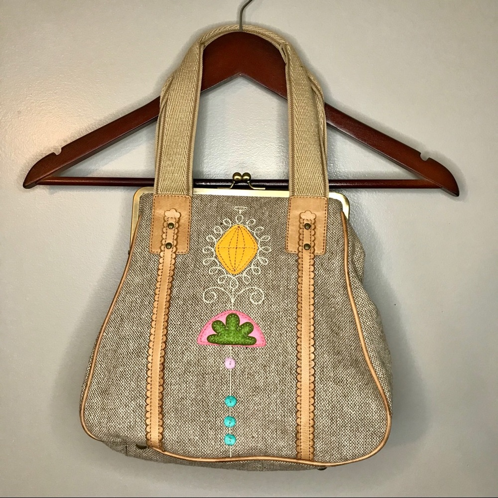Cristie Alfie | Embroidered Handbag| Natural